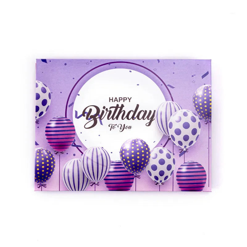 Chinese ink style 3D greeting card showing hand-folded cake design measuring 15 by 20 centimetres