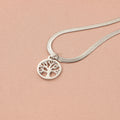 Stainless steel U-shaped lucky tree necklace with adjustable collar bone chain in gold or steel colour