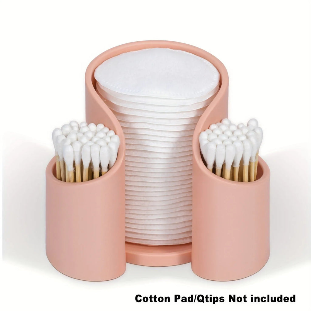 A modern plastic dental floss storage box in a solid colour, shown with colour options: pink, white, blue, black.