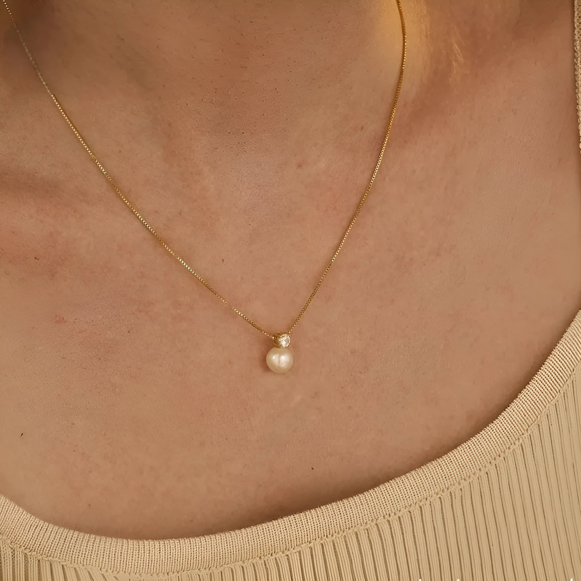 St Delan women's pearl zircon necklace in stainless steel with new Chinese style design
