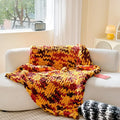 Thick striped chenille winter blanket measuring 130 by 170 centimetres in a choice of four colours.