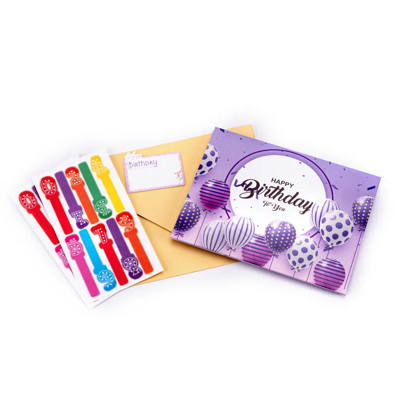 Chinese ink style 3D greeting card showing hand-folded cake design measuring 15 by 20 centimetres