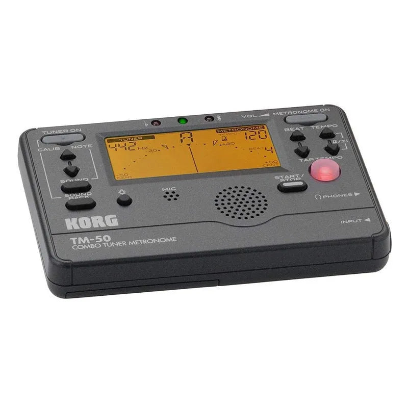 TM-60 black and white electronic metronome with plastic shell and digital display