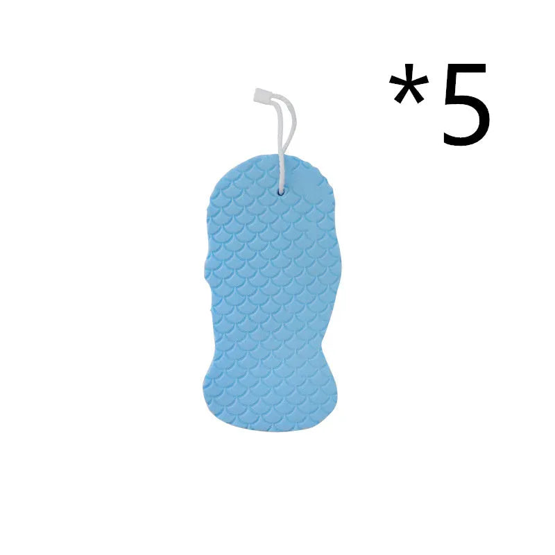 3D fish scale pattern bath sponge ball in multiple colour options for gentle exfoliation