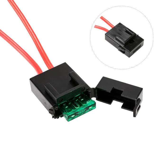 Black off-road LED spotlight wiring harness kit with 2-metre cable and waterproof switch