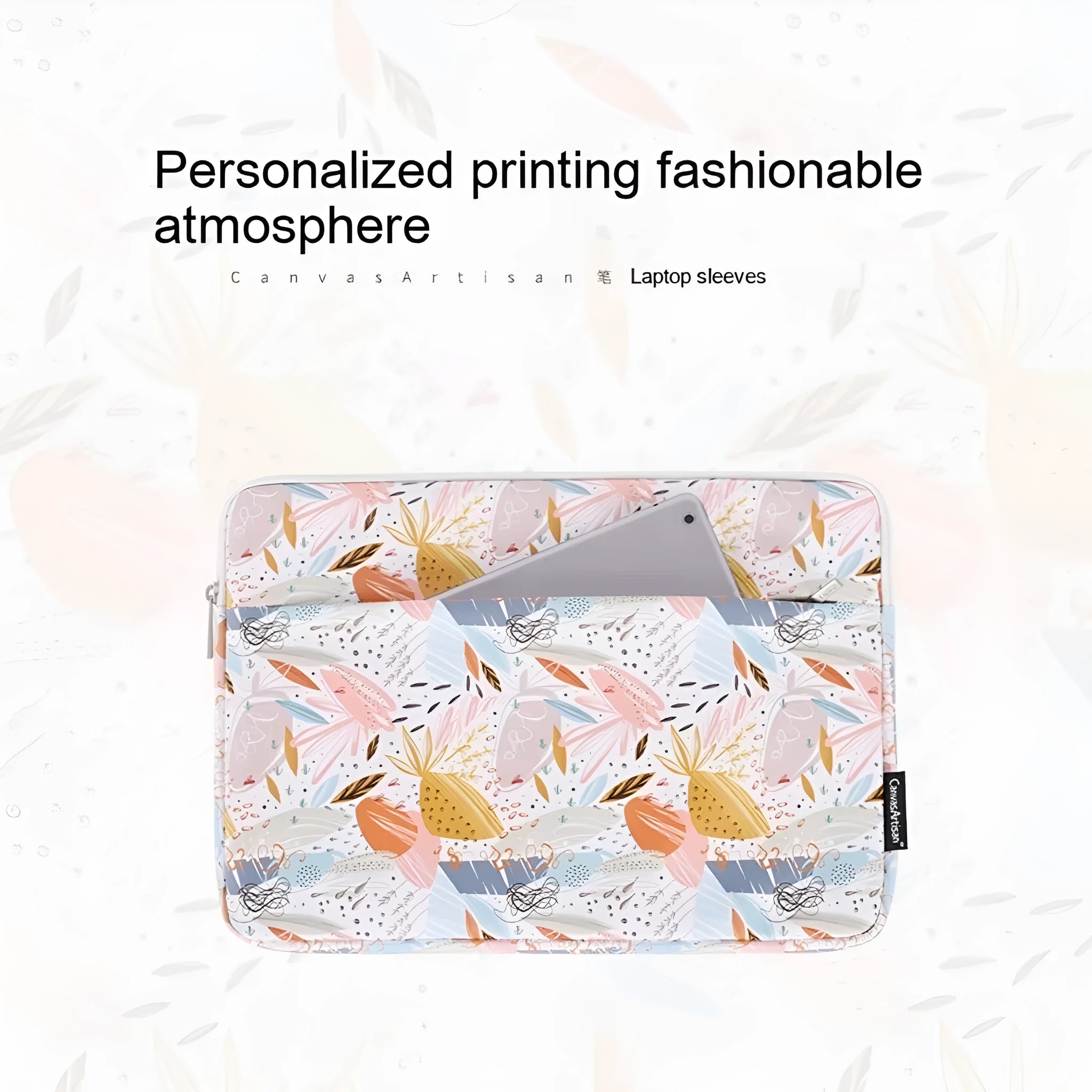 White waterproof 14-inch laptop inner bag made from PU leather with anti-seismic protection