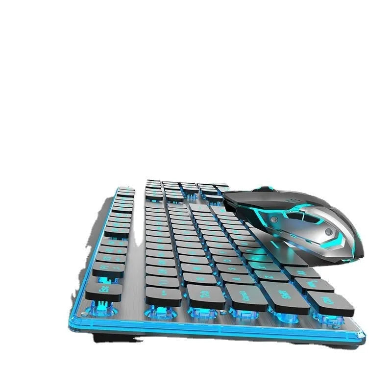 Wireless Bluetooth keyboard with mute button in cherry blossom pink colour with white backlighting