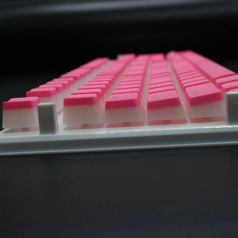 108 key pudding cream translucent mechanical keyboard keycap set in two-colour milk skin design