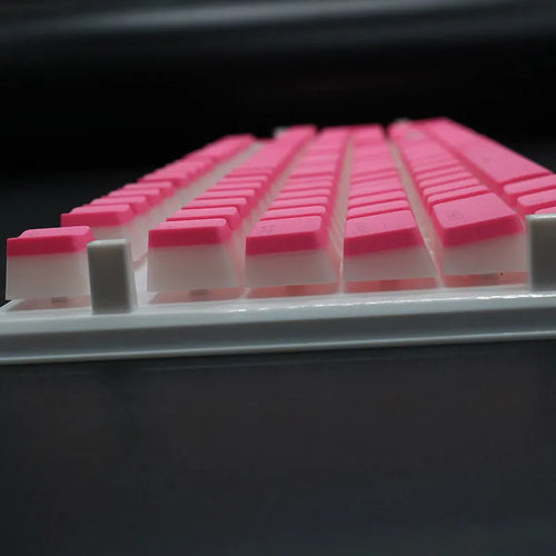 108 key pudding cream translucent mechanical keyboard keycap set in two-colour milk skin design