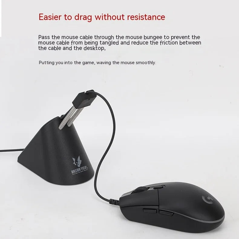 ABS plastic game mouse cable holder for wired mice in black or white colour