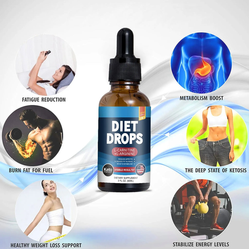 60ml bottle of ketone drops liquid dietary supplement for ketosis support