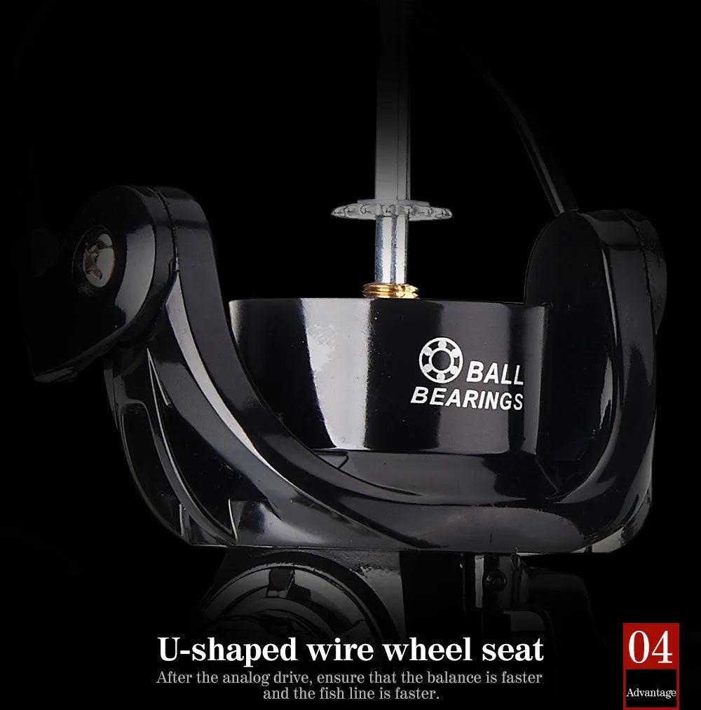 Fishing Reel Metal Spinning Wheel AC2000 AC3000 AC4000 AC5000 AC6000 AC7000 Lightweight Thickened Durable Full Metal Rocker Arm Waterproof Smooth Outlet No Line Damage Telescopic Rod Bait Fishing Reel