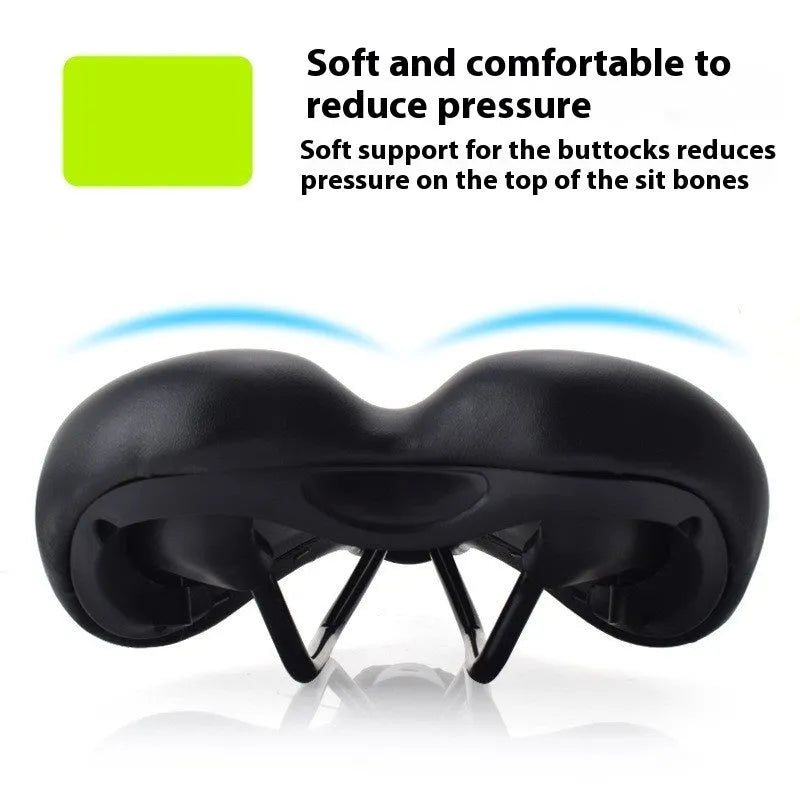 Bicycle saddle cushion with PU leather cover and foam padding, shown in 3147 hollow cushion colour