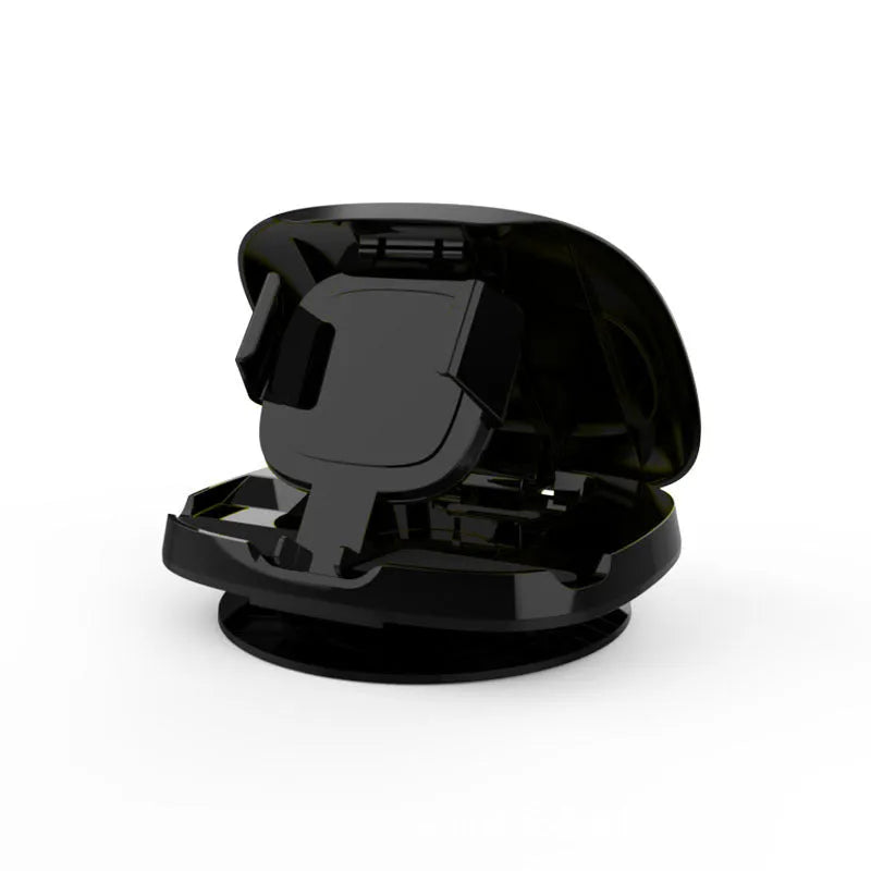 Black rotating suction cup car bracket for mobile phone and sat nav mounting on windscreen
