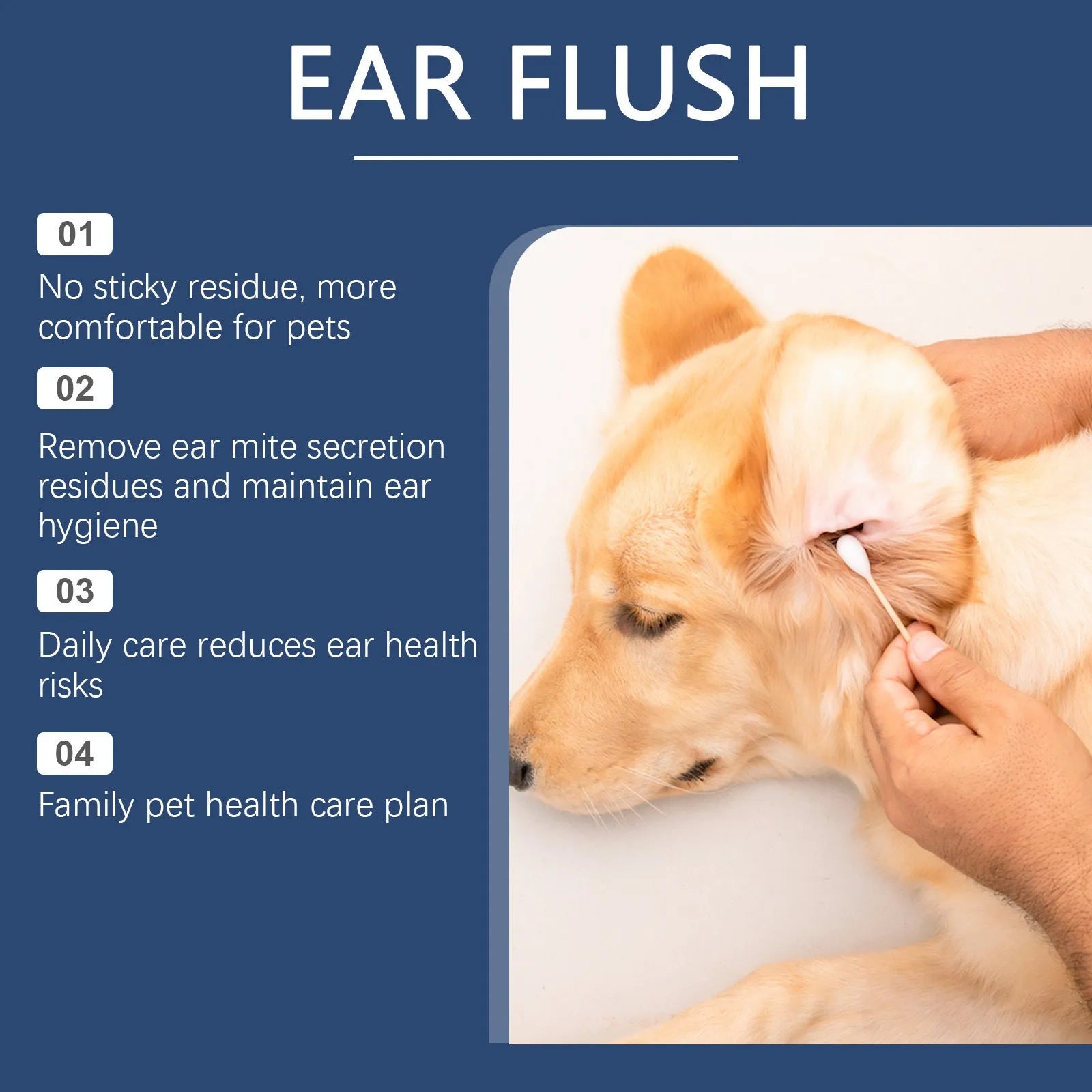 100ml bottle of cat and dog ear cleaner solution for gentle earwax removal.