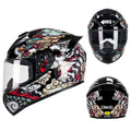 ABS motorcycle helmet in Dragon colour showing full-face design with sizes ranging from small to 3XL