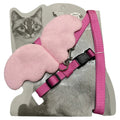 Blue pet chest strap harness with hand-holding rope for a small dog under 6kg.