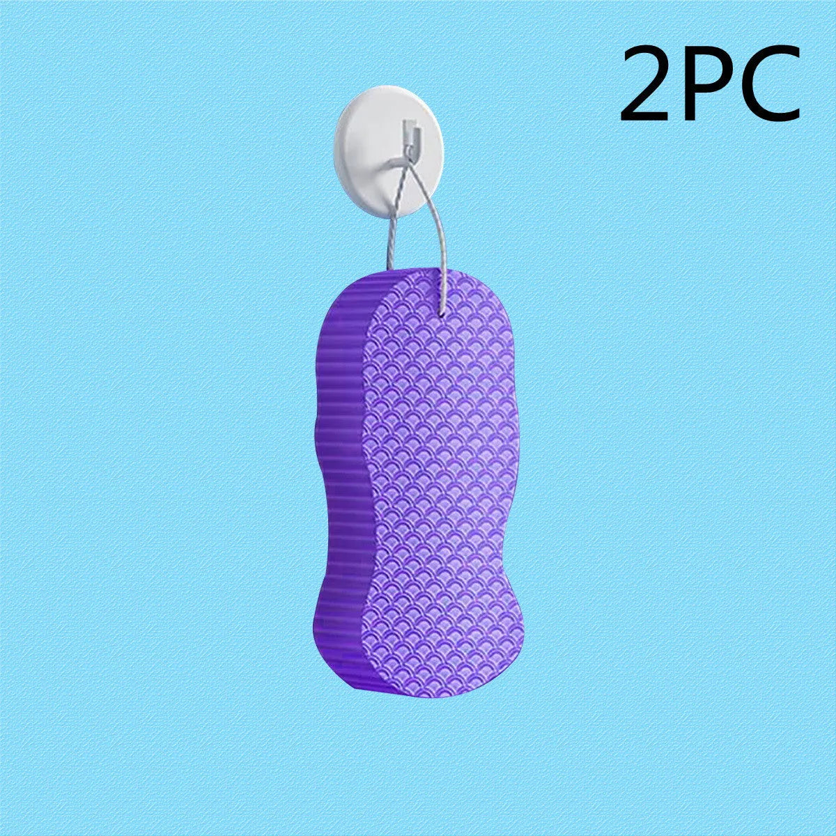 3D fish scale pattern bath sponge ball in multiple colour options for gentle exfoliation