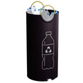 Round portable PP plastic trash can measuring 38x72cm with pattern and plain colour options