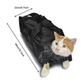 Black cat cleaning bag with anti-scratch design for bathing and medical procedures
