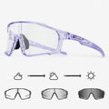 Photochromic cycling sports goggles with TR90 frame and semi-rimless design for outdoor sports