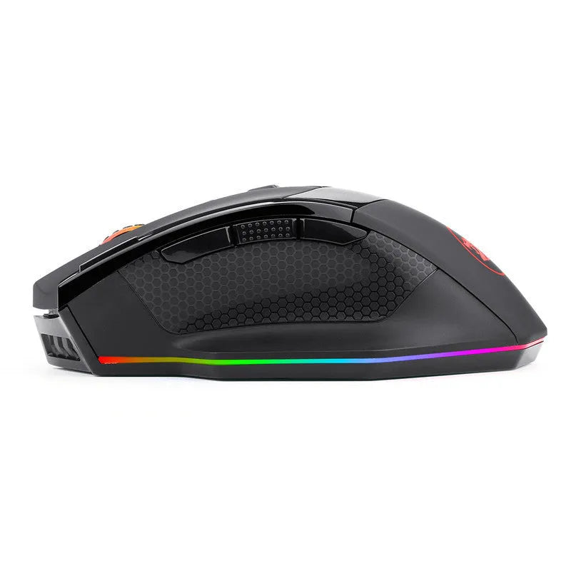 Black Redragon M801P dual mode gaming mouse with nine buttons and adjustable DPI settings