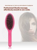 Plastic airbag comb with ring teeth for hair extensions in black or pink colour
