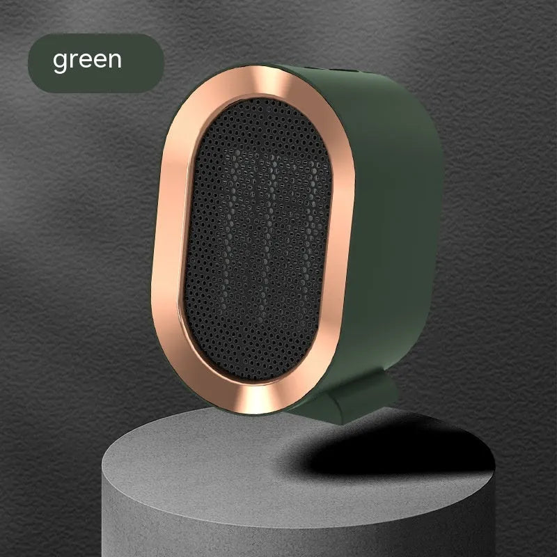 Desktop portable electric fan heater with ceramic heating element in choice of colours