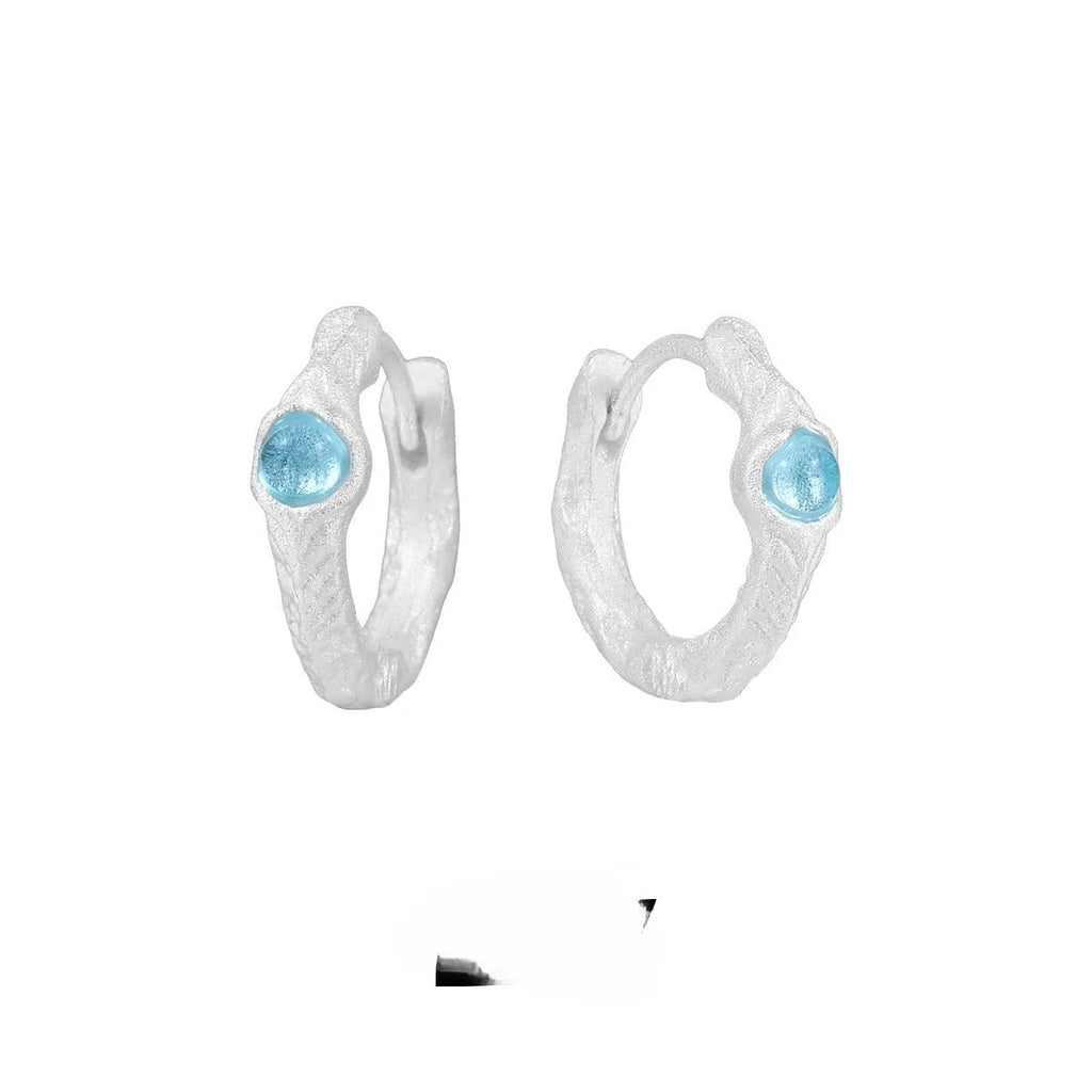Geometric burnt silver 925 silver ear clip for women with round design elements