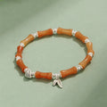 Green aventurine strawberry quartz crystal bracelet with olive jade Huang Dongling white jade stones electroplated women's sweet style jewellery