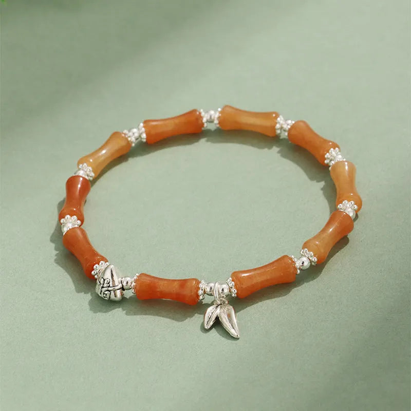 Green aventurine strawberry quartz crystal bracelet with olive jade Huang Dongling white jade stones electroplated women's sweet style jewellery