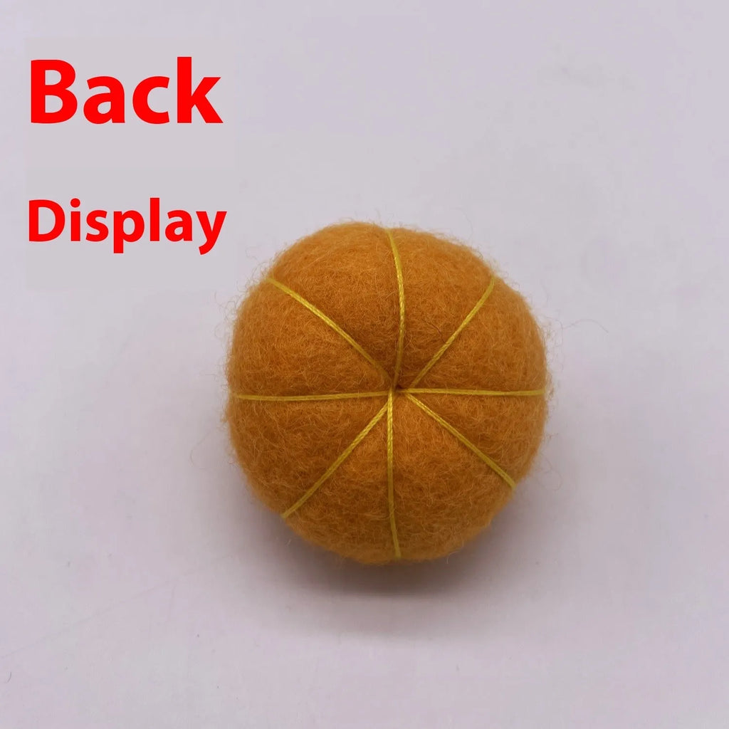 Wool felt pumpkin ornament for doll decoration in assorted colours