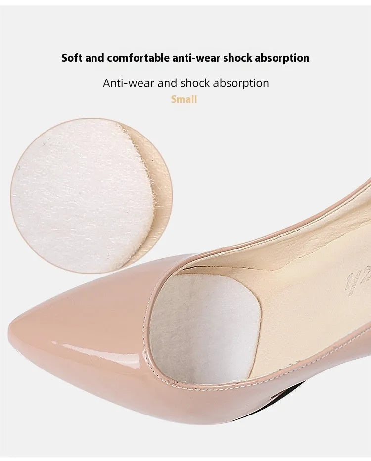 White thin felt anti-wear sticker for shoe tongue and front palm protection.