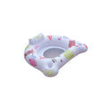 White luminous U-shaped inflatable PVC float for water, showing recliner seat design.