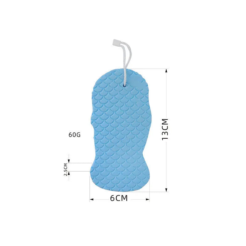 3D fish scale pattern bath sponge ball in multiple colour options for gentle exfoliation