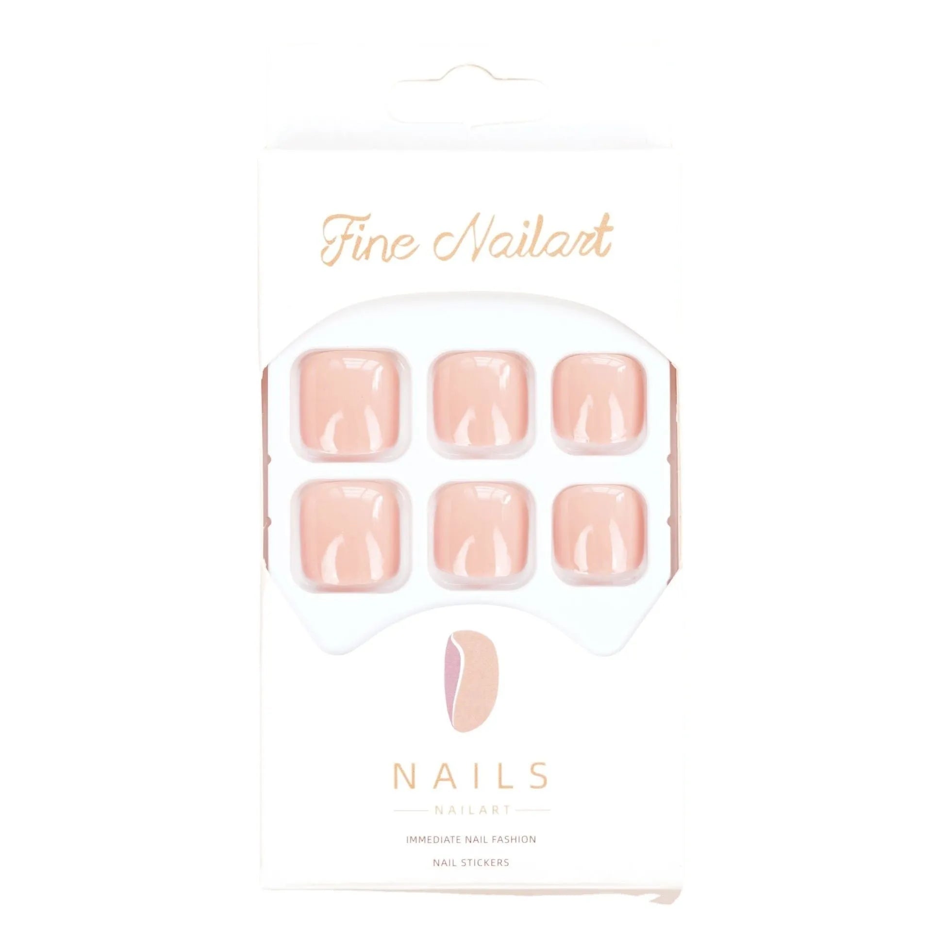 Finished plastic toenail stickers with adhesive glue in skin colour J-52 cosmetic set