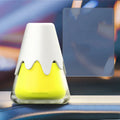 Snow mountain cup car aromatherapy diffuser in purple bouquet, vibrant lime, laurel haze, or deep sea fog blue