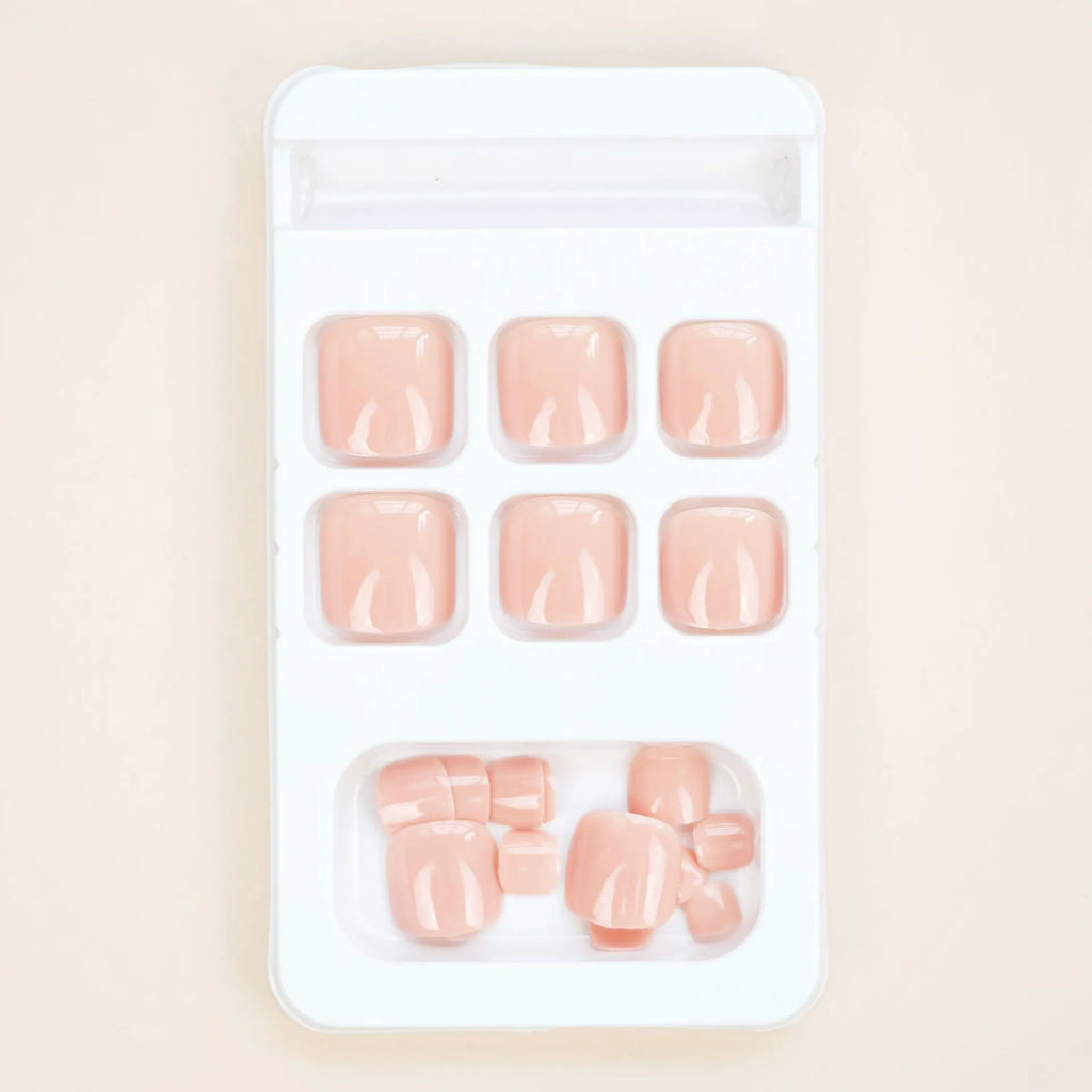 Finished plastic toenail stickers with adhesive glue in skin colour J-52 cosmetic set