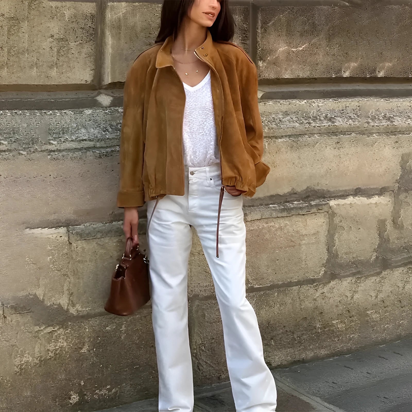 A loose-fitting solid colour long sleeve jacket on a white background.