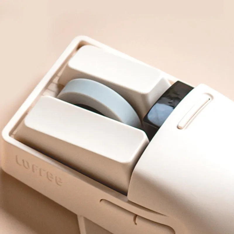 Xiaoqiao three-mode wireless mouse in Tofu colour showing ergonomic shape and multiple buttons