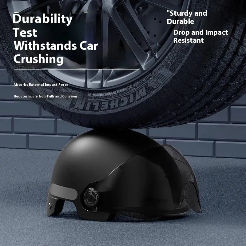 3C certified polypropylene motorcycle helmet with sun protection for electric vehicles