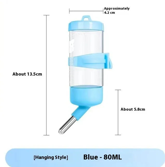 Green plastic ball kettle water feeder for small pets, showing leak-proof drinking tip.
