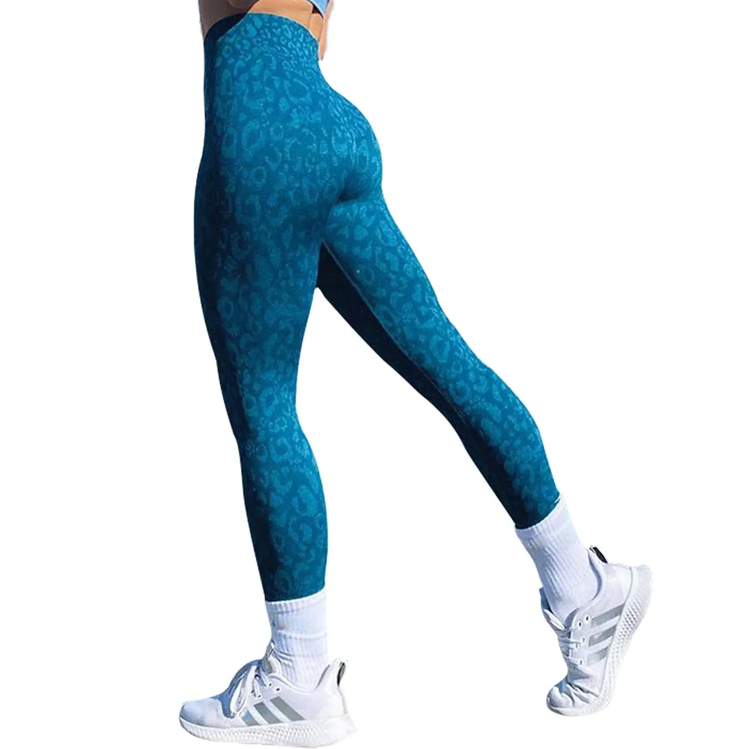 Women's booty enhancement leggings in a solid colour pattern for fitness and gym wear.
