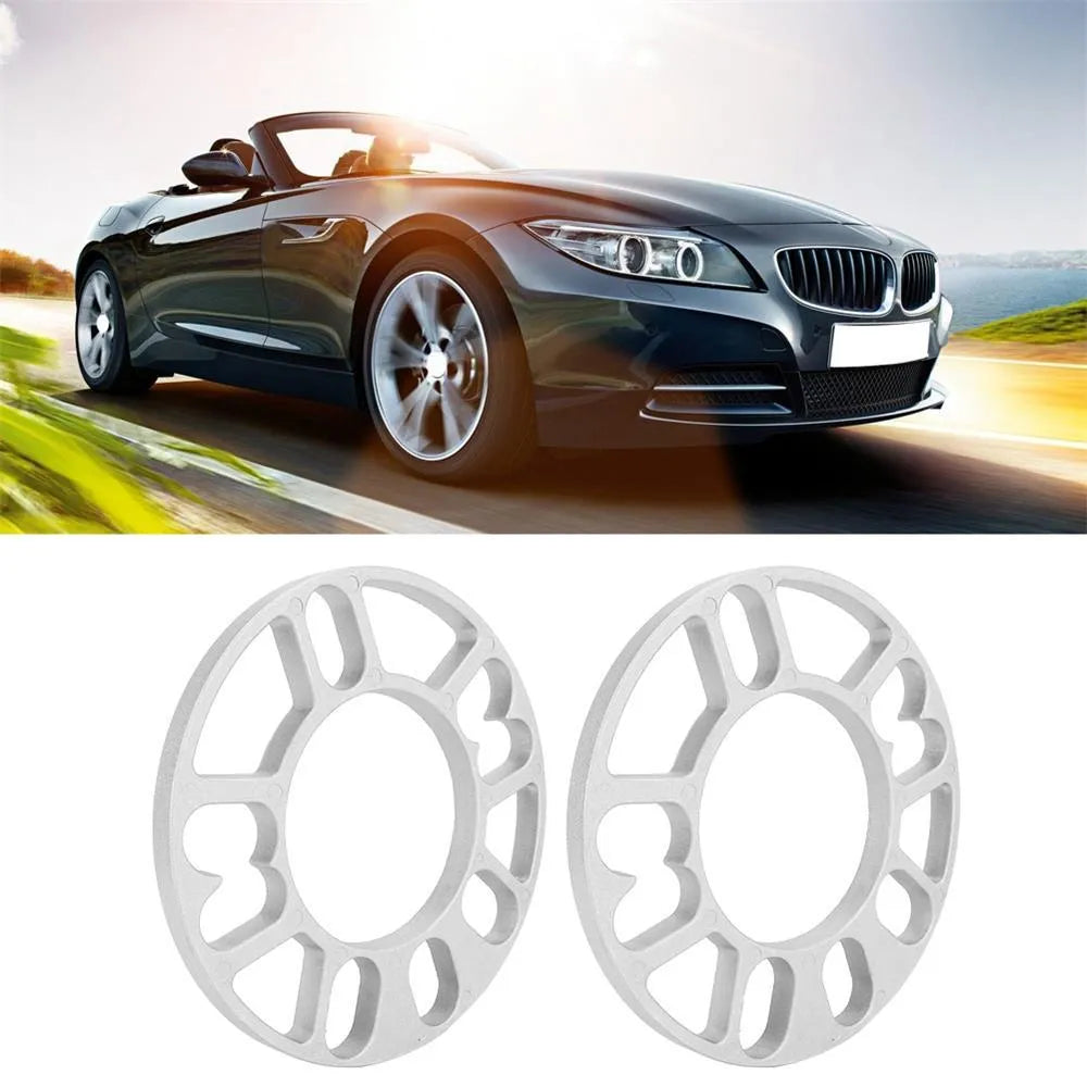 Set of ET wheel hub widening gasket spacers in 3mm, 5mm, 6mm, 8mm, and 10mm thicknesses for automobile modification.