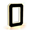 Waterproof self-luminous acrylic LED house number DIY ornament accessory in electroplated finish