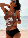 Tangini women's split bikini briefs in loose fit, available in multiple colours.