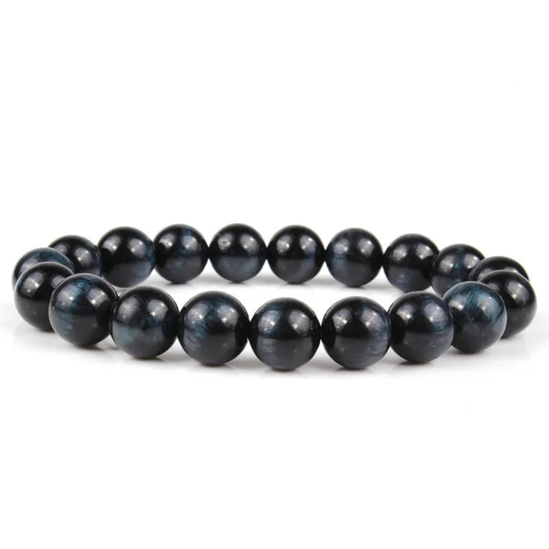 Tigereye stone crystal bracelet with round beads in selected size and colour variation