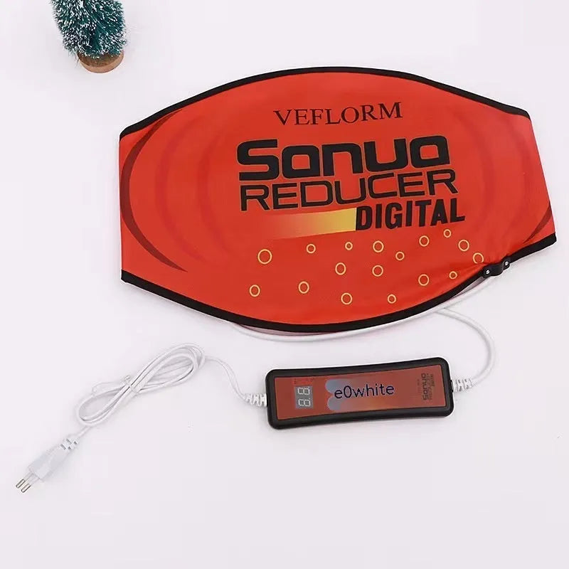 Waist support sauna massage belt for hot compress and fat reduction.