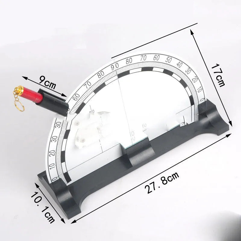Optics physics teaching instrument with iron plate base and laser pen for classroom demonstrations