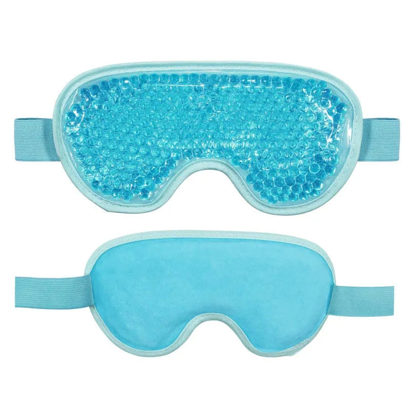 White rechargeable eye atomiser and eye mask set for portable cold and hot compress therapy